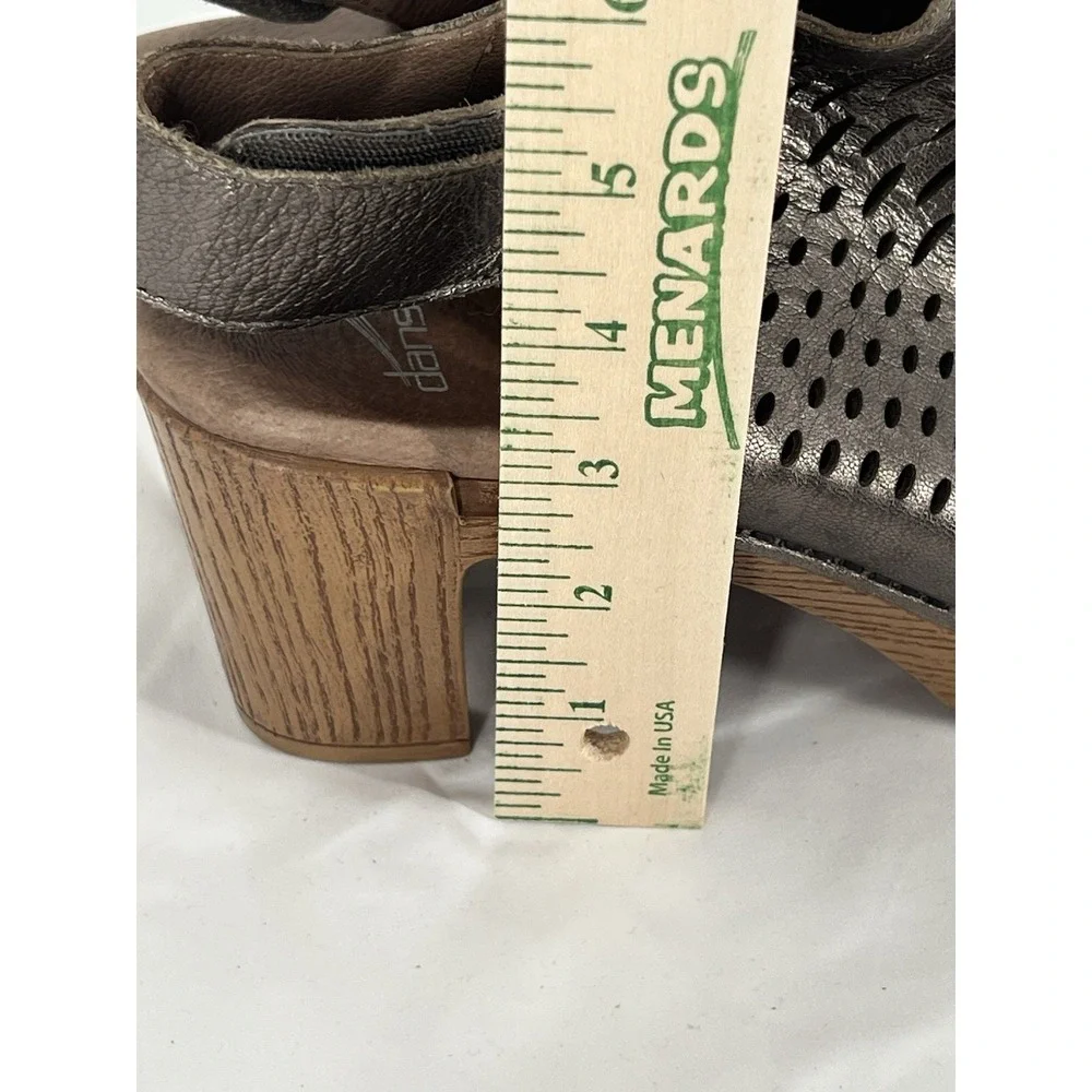 Dansko Danae Sandals Womens 39 Bronze Metallic Leather Block Heel Boho Festival